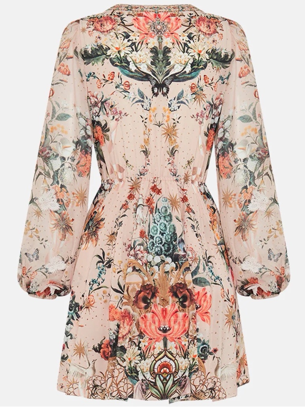 CAMILLA Rose Garden Print Short Wrap Tie Dress - Picture 2 of 9